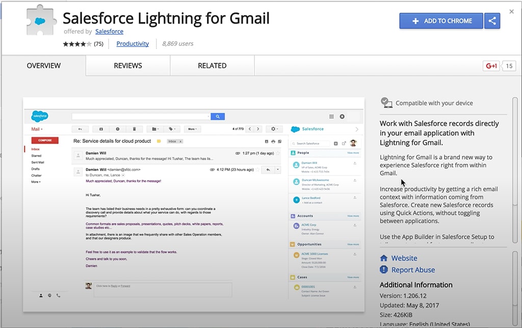 Lightning Gmail Integration - A5